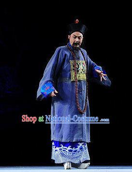 Scholar of Ba Shan Chinese Sichuan Opera Official Apparels Costumes and Headpieces Peking Opera Magistrate Sun Yutian Garment Clothing