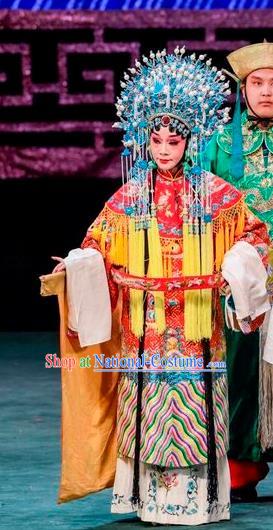 Chinese Sichuan Opera Princess Garment Costumes and Hair Accessories Traditional Peking Opera Young Female Dress Hua Tan Apparels