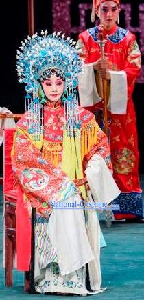 Chinese Sichuan Opera Princess Garment Costumes and Hair Accessories Traditional Peking Opera Young Female Dress Hua Tan Apparels