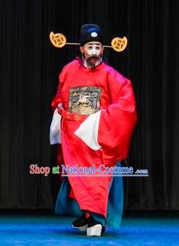 Chinese Sichuan Opera Magistrate Hu Jin Apparels Costumes and Headpieces Peking Opera Official Garment Clothing