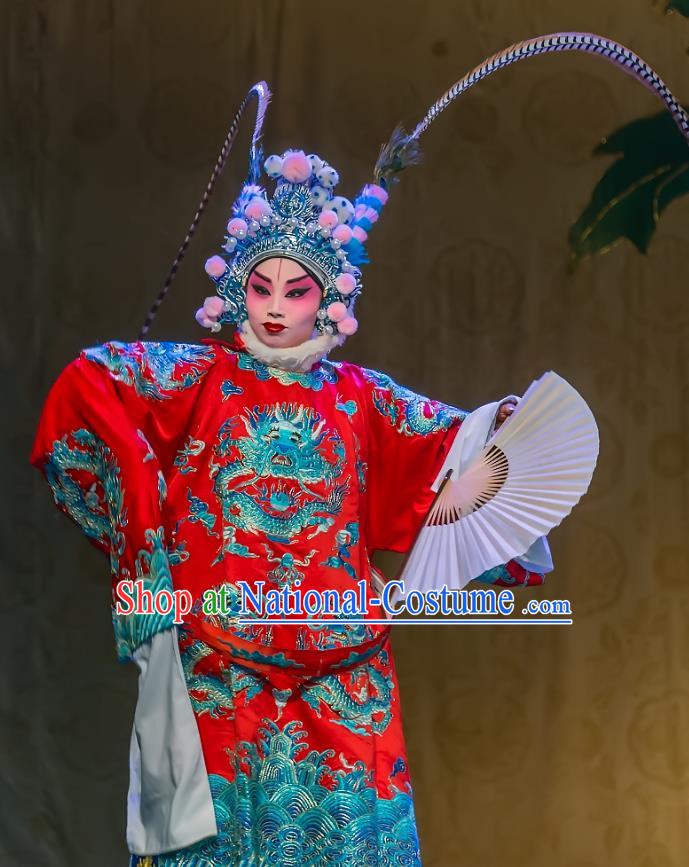 Chinese Sichuan Opera Tao Ma Tan Garment Costumes and Hair Accessories Traditional Peking Opera Martial Female Dress Yang Bajie Apparels