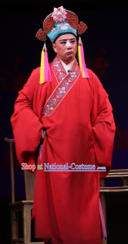 He Zhu Pei Chinese Sichuan Opera Bully Apparels Costumes and Headpieces Peking Opera Rich Male Garment Landlord Huang Longgun Clothing