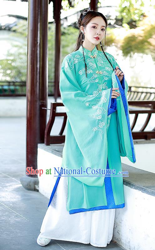 Chinese Ming Dynasty Female Swordsman Historical Costumes Traditional Apparels Ancient Drama Heroine Hanfu Dress Complete Set