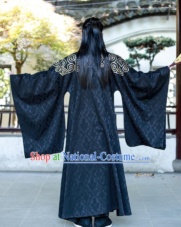 Chinese Han Dynasty Swordsman Historical Costumes Traditional Apparels Ancient Drama Prince Hanfu Clothing for Men