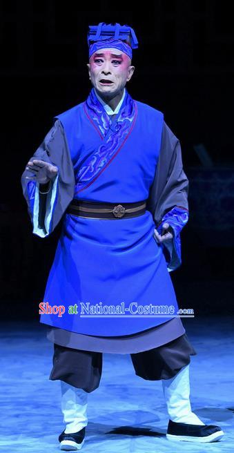 Zhu Lianxiu Chinese Peking Opera Laosheng Garment Costumes and Headwear Beijing Opera Civilian Male Apparels Clothing