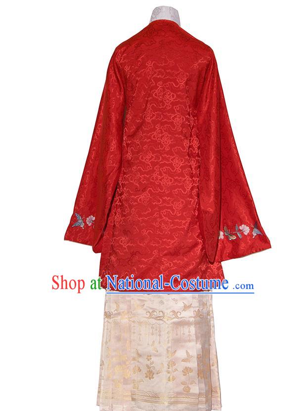 Chinese Ming Dynasty Noble Lady Apparels Traditional Hanfu Dress Ancient Women Historical Costumes Blouse and Skirt Complete Set