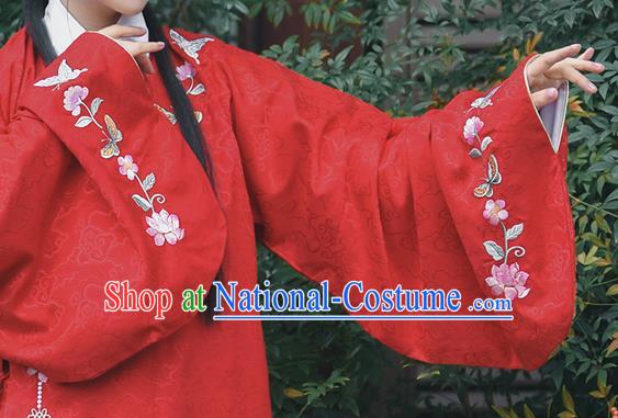 Chinese Ming Dynasty Noble Lady Apparels Traditional Hanfu Dress Ancient Women Historical Costumes Blouse and Skirt Complete Set