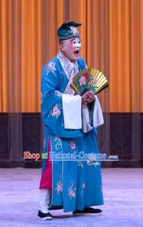 Da Ying Jie Lie Chinese Peking Opera Young Male Garment Costumes and Headwear Beijing Opera Bully Shi Wen Apparels Clown Clothing