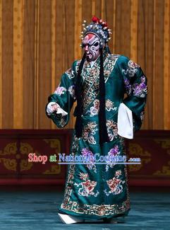 Sacrifice Zhao Shi Gu Er Chinese Peking Opera Minister Tuan Gu Garment Costumes and Headwear Beijing Opera Martial Male Apparels Clothing