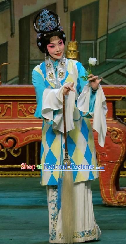 Chinese Beijing Opera Taoist Nun Yang Yuhuan Apparels Costumes and Headpieces Tai Zhen Wai Zhuan Traditional Peking Opera Diva Dress Garment