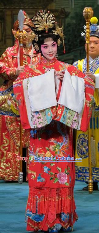 Chinese Beijing Opera Actress Yang Yuhuan Apparels Costumes and Headpieces Tai Zhen Wai Zhuan Traditional Peking Opera Diva Dress Imperial Consort Garment