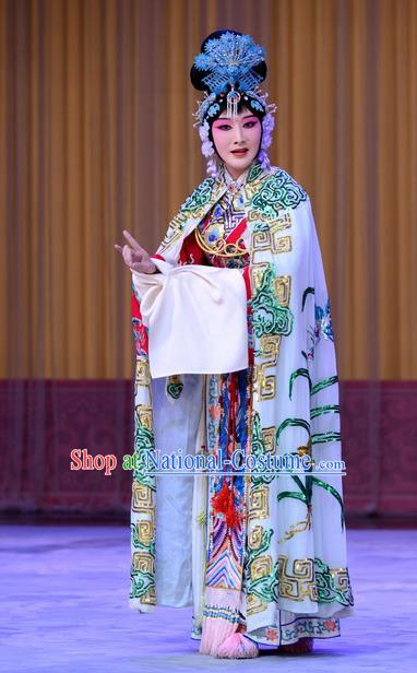 Chinese Beijing Opera Hua Tan Apparels Costumes and Headpieces Xi Shi Traditional Peking Opera Young Beauty Dress Garment