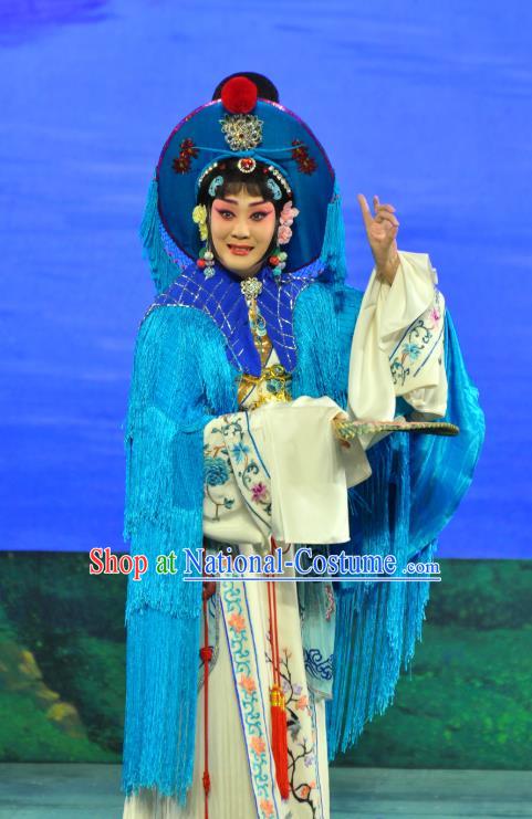 Chinese Beijing Opera Young Beauty Xi Shi Apparels Costumes and Headdress Traditional Peking Opera Hua Tan Dress Garment