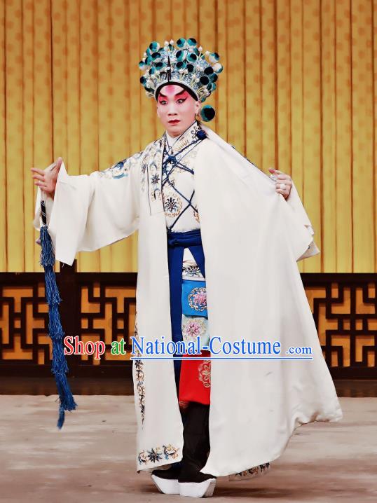 Yan Yang Tower Chinese Peking Opera Takefu Garment Costumes and Headwear Beijing Opera Apparels Martial Male Soldier Clothing