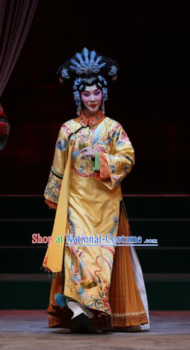 Chinese Beijing Opera Imperial Consort Shu Apparels Costumes and Headpieces Kangxi Dadi Traditional Peking Opera Noble Female Dress Garment