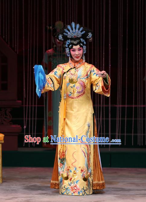 Chinese Beijing Opera Imperial Consort Shu Apparels Costumes and Headpieces Kangxi Dadi Traditional Peking Opera Noble Female Dress Garment