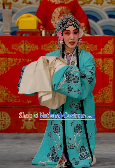 Chinese Beijing Opera Diva Apparels Costumes and Headdress Chen Sanliang Pa Tang Traditional Peking Opera Hua Tan Dress Courtesan Li Shuping Garment