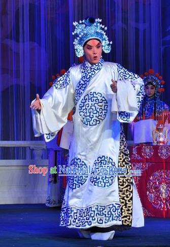 A Honey Trap Chinese Peking Opera Takefu Zhao Yun Garment Costumes and Headwear Beijing Opera Martial Male Apparels General Clothing