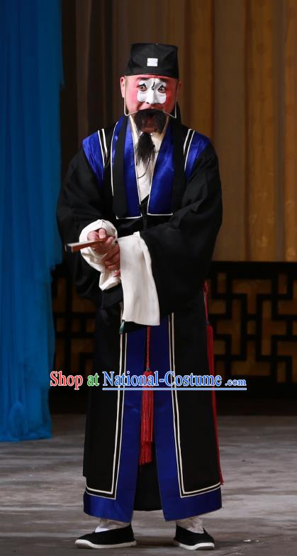 The Mirror of Fortune Chinese Peking Opera Chou Garment Costumes and Headwear Beijing Opera Clown Male Apparels Clothing