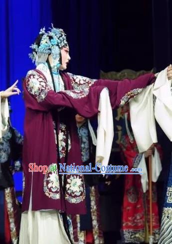 Chinese Beijing Opera Distress Maiden Apparels Costumes and Headdress The Mirror of Fortune Traditional Peking Opera Young Female Actress Dress Garment