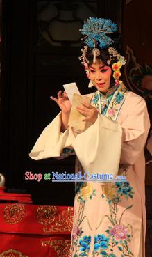 Chinese Beijing Opera Distress Maiden Apparels Costumes and Headdress You Sisters in the Red Chamber Traditional Peking Opera Tsing Yi You Erjie Dress Diva Garment