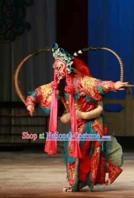 Hongqiao with the Pearl Chinese Peking Opera Wusheng Jia Lan Garment Costumes and Headwear Beijing Opera Martial Male Apparels Armor Clothing