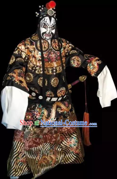 Han Gong Jing Hun Chinese Peking Opera Royal Duke Garment Costumes and Headwear Beijing Opera Elderly Male Yao Gang Apparels Clothing