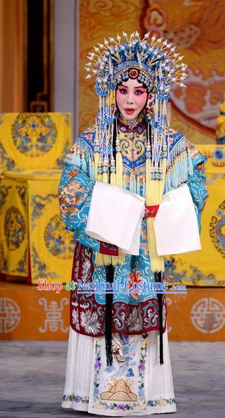 Chinese Beijing Opera Infanta Chai Apparels Actress Costumes and Headdress Number One Scholar Matchmaker Traditional Peking Opera Hua Tan Dress Garment