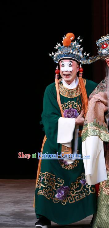 Luo Yang Gong Chinese Peking Opera Eunuch Garment Costumes and Headwear Beijing Opera Apparels Figurant Clothing