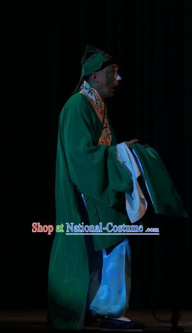 Wu Long Yuan Chinese Peking Opera Scholar Garment Costumes and Headwear Beijing Opera Chou Zhang Wenyuan Apparels Clothing