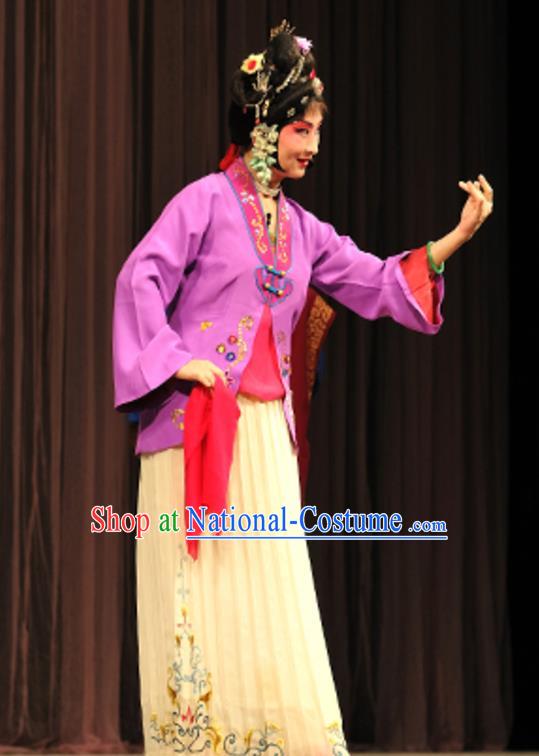 Chinese Beijing Opera Consort Yan Xijiao Apparels Costumes and Headdress Wu Long Yuan Traditional Peking Opera Hua Tan Dress Young Beauty Garment