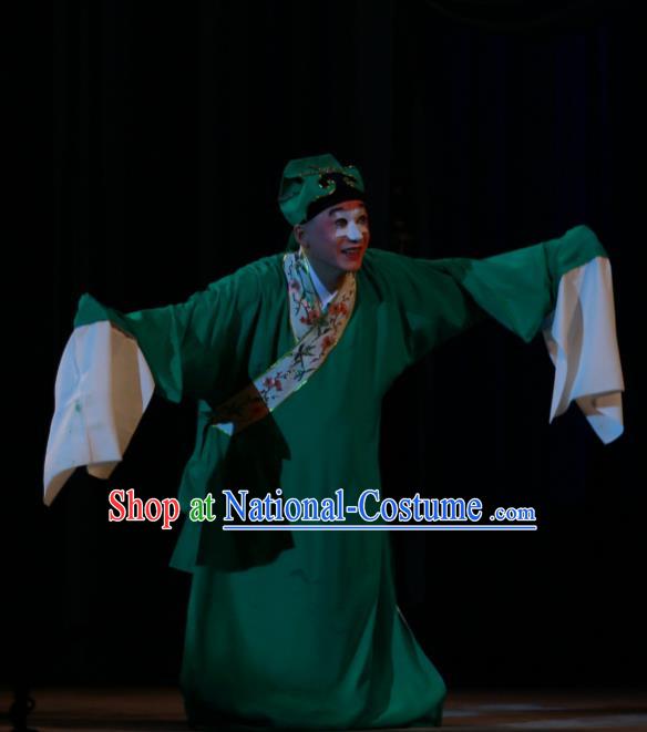 Wu Long Yuan Chinese Peking Opera Scholar Garment Costumes and Headwear Beijing Opera Chou Zhang Wenyuan Apparels Clothing