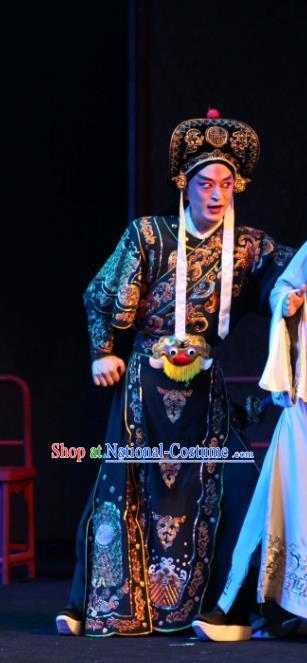 Da Meng Chang Ge Chinese Peking Opera Takefu Garment Costumes and Headwear Beijing Opera Wusheng Apparels Martial Male Zhang Anguo Clothing