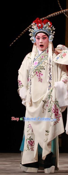 Bai Hua Zeng Jian Chinese Peking Opera Xiaosheng Garment Young Male Costumes and Headwear Beijing Opera Scholar Hai Jun Apparels Clothing