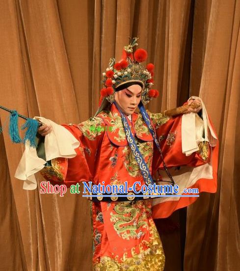 Tun Wu Hen Chinese Peking Opera General Zhao Yun Garment Costumes and Headwear Beijing Opera Martial Male Apparels Official Takefu Clothing