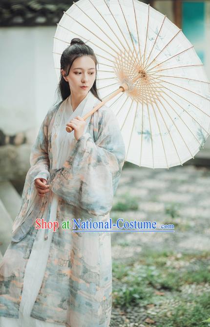 Chinese Ancient Female Swordsman Hanfu Dress Garment Traditional Historical Costumes Complete Set