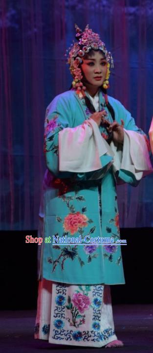 Chinese Jin Opera Diva Fan Lihua Garment Costumes and Headdress Li Hua Return Tang Traditional Shanxi Opera Young Female Dress Hua Tan Apparels