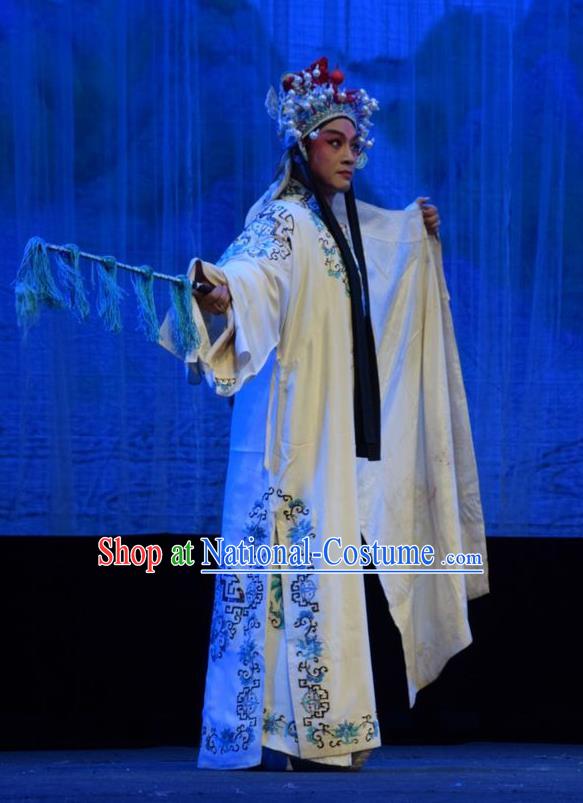 Li Hua Return Tang Chinese Shanxi Opera Young Man Apparels Costumes and Headpieces Traditional Jin Opera Martial Male Garment Wusheng Xue Dingshan Clothing