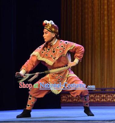 Madam White Snake Chinese Shanxi Opera Martial Male Apparels Costumes and Headpieces Traditional Jin Opera Wusheng Garment Swordsman Clothing