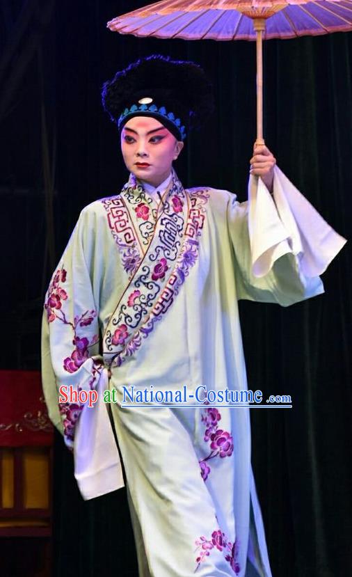 Madam White Snake Chinese Shanxi Opera Niche Apparels Costumes and Headpieces Traditional Jin Opera Xiaosheng Garment Young Male Xu Xian Robe Clothing