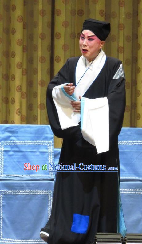 Jin Yunu Chinese Bangzi Opera Poor Scholar Mo Ji Apparels Costumes and Headpieces Traditional Hebei Clapper Opera Young Male Garment Beggar Clothing