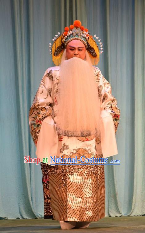 Da Jin Zhi Chinese Shanxi Opera Lord Apparels Costumes and Headpieces Traditional Jin Opera Laosheng Garment Duke Guo Ziyi Clothing