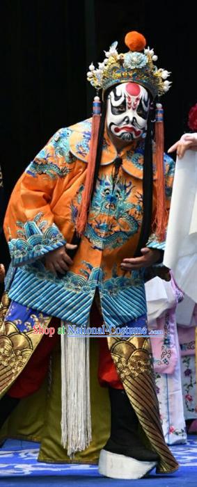 Wo Hu Ling Chinese Shanxi Opera Steward Tang Dan Apparels Costumes and Headpieces Traditional Jin Opera Martial Male Garment Takefu Clothing