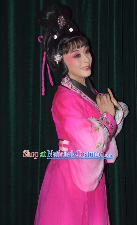 Chinese Jin Opera Young Beauty Wu Meiniang Garment Costumes and Headdress Madam Ruyi Traditional Shanxi Opera Court Lady Dress Diva Apparels