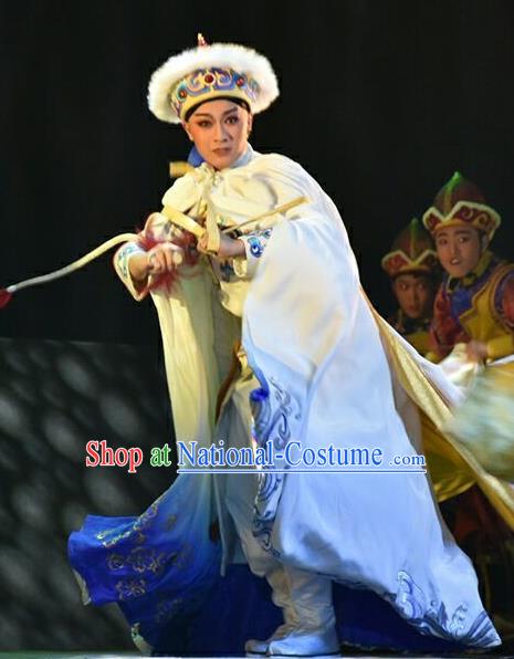 Xiaozhuang Changge Chinese Shanxi Opera Xiaosheng Apparels Costumes and Headpieces Traditional Jin Opera Young Man Garment Qing Dynasty Prince Dorgon Clothing