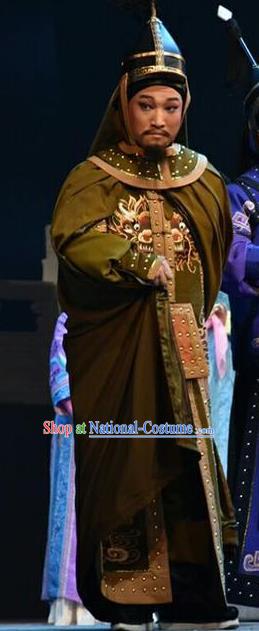 Xiaozhuang Changge Chinese Shanxi Opera Prince Apparels Costumes and Headpieces Traditional Jin Opera Warrior Garment Qing Dynasty General Clothing