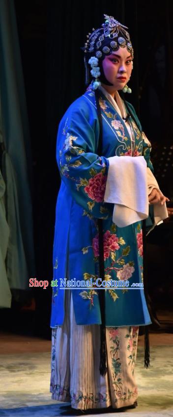 Chinese Jin Opera Noble Rani Garment Costumes and Headdress Han Yang Court Traditional Shanxi Opera Young Female Dress Countess Apparels