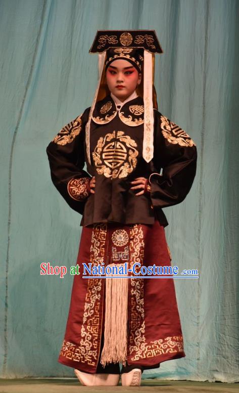 Jin Sha Tan Chinese Shanxi Opera Imperial Bodyguard Apparels Costumes and Headpieces Traditional Jin Opera Wusheng Garment Martial Male Clothing