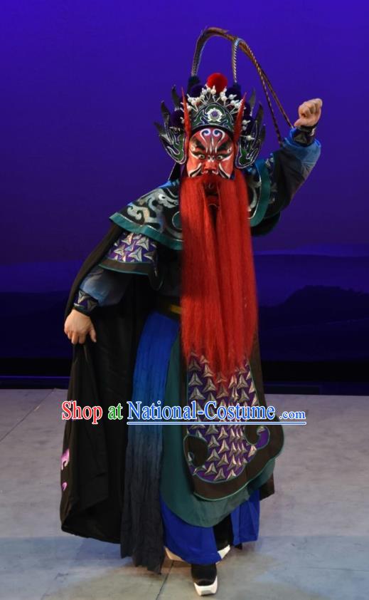 Xiong Guan Niang Zi Chinese Shanxi Opera Jing Role Apparels Costumes and Headpieces Traditional Jin Opera General Garment Armor Clothing