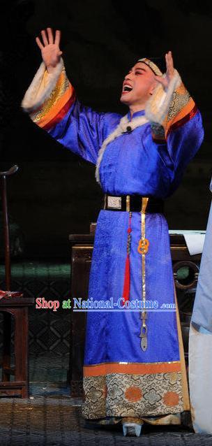 Fu Shan Jin Jing Chinese Shanxi Opera Emperor Kangxi Informal Apparels Costumes and Headpieces Traditional Jin Opera Young Male Garment Qing Dynasty Monarch Clothing